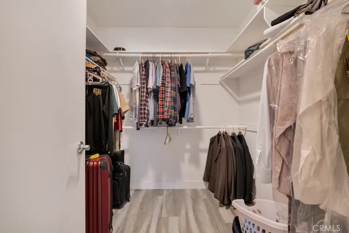 Walk in closet in master