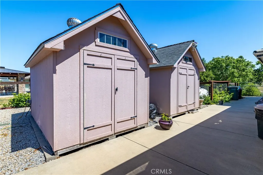 On side of home your already built in storage. There is also a gated entry here from front.