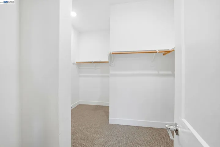 Walk in closet for master bedroom.