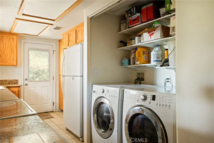 Kitchen with laundry.
