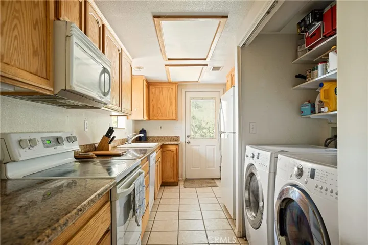 Galley Kitchen with laundry