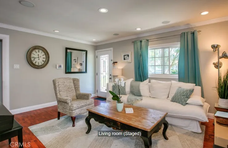 Living room staged