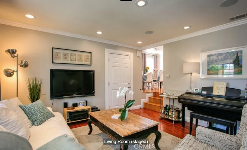 Living room staged