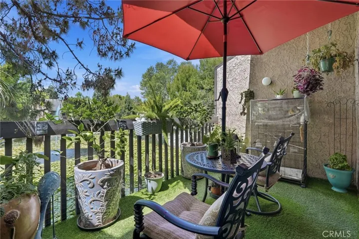 Large private balcony.