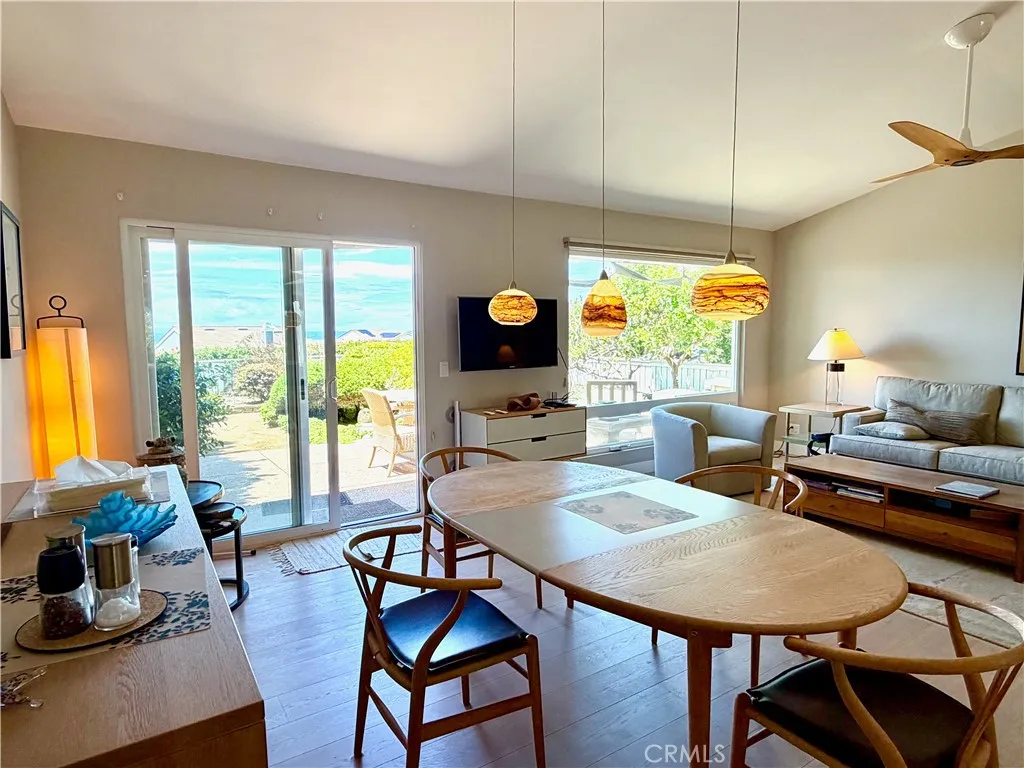 Ocean and garden view dining