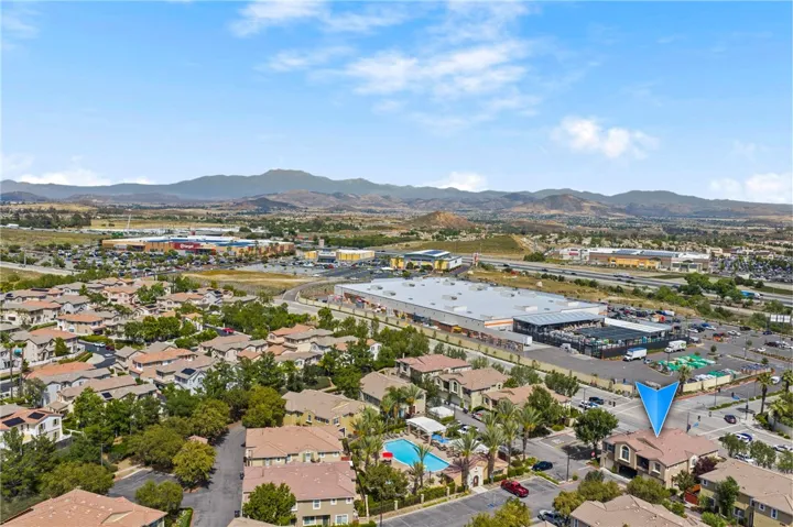 Easy access to the 215 Freeway off Clinton Keith for adventures, errands or every day travel.