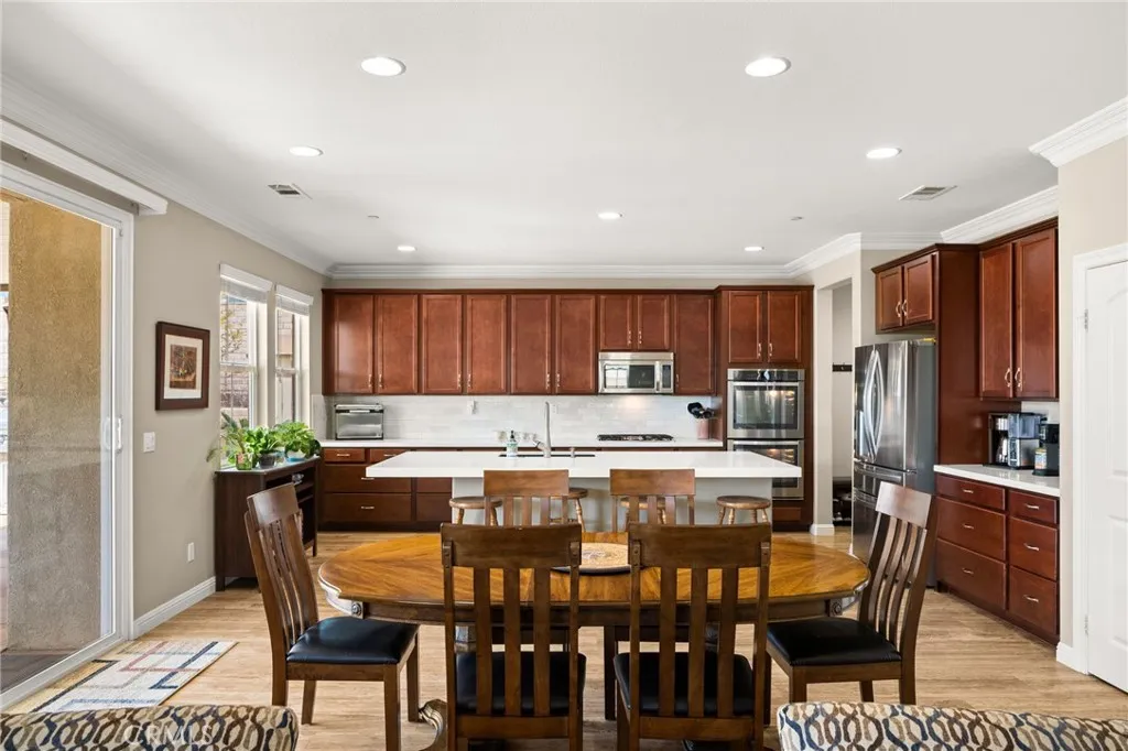 Dining room can fit a table that seats 14 people comfortably