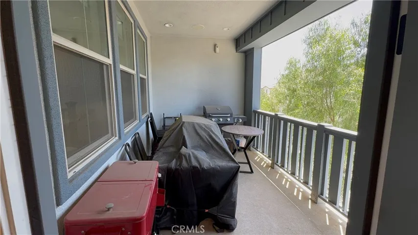 Patio deck overlooking driveway