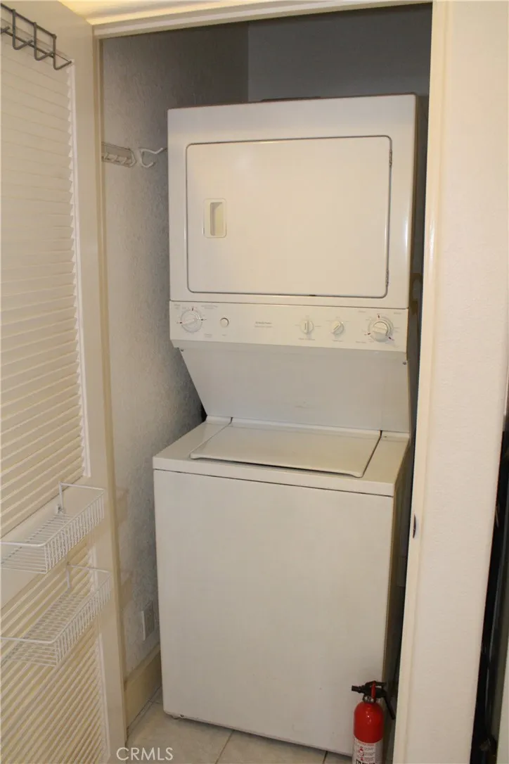 laundry in closet in kitchen
