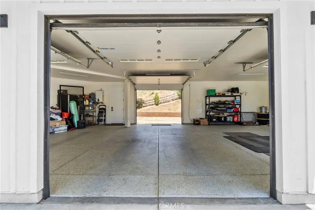 Pull through garage door