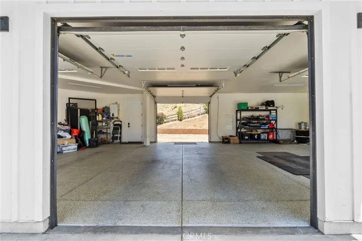 Pull through garage door
