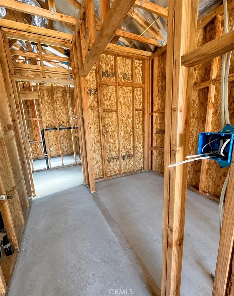 Interior hallway framing and electrical rough -in