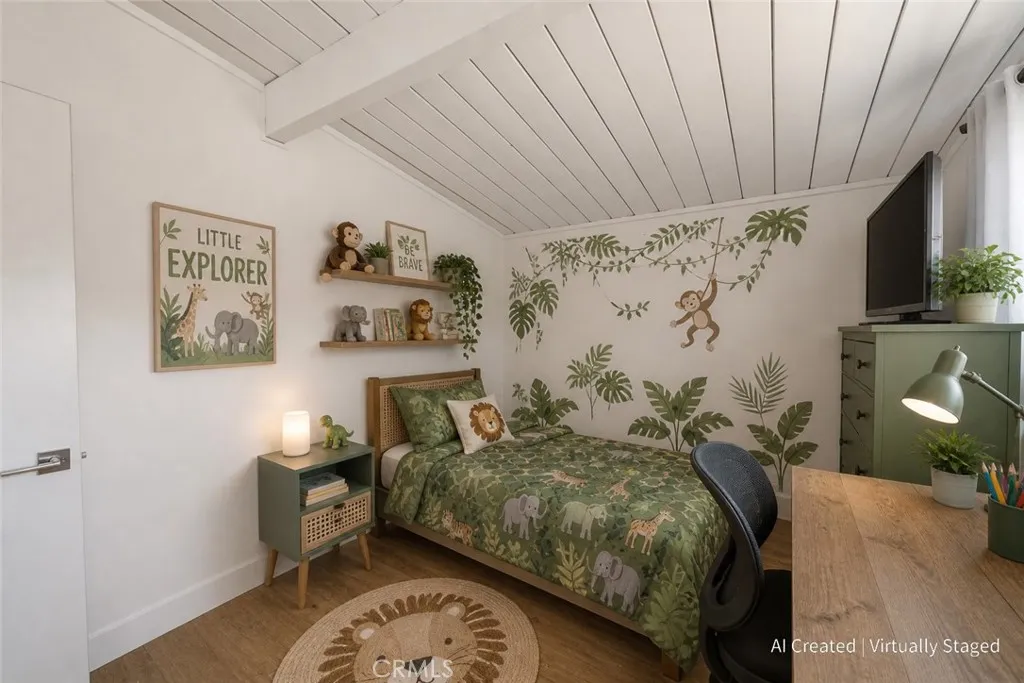 Second bedroom | AI Image | Virtually Staged |For entertainment purposes