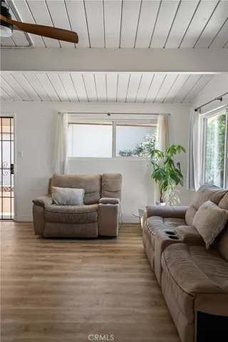Charming living room large enough for a sectional
