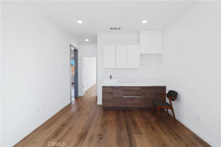 ADU studio bedroom/living room with kitchenette area