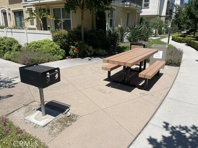 Community outdoor cooking and picnic area.
