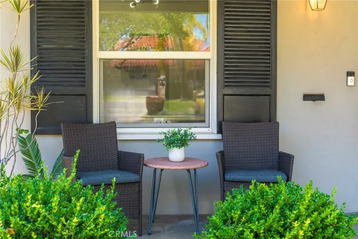 Nice covered patio at the front of the home.