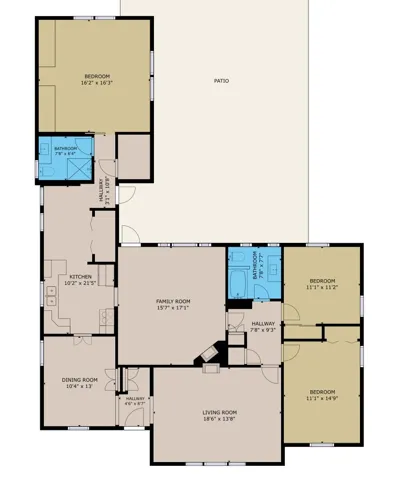 Loosely measured from Matterport virtual tour. Buyer to verify accuracy of room and living space dimensions.
