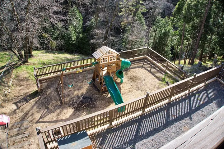 View of Lower Balcony and Playset from Upper Balcony