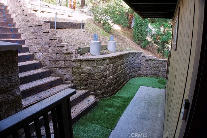 Exterior Steps with Wrap-Around Path