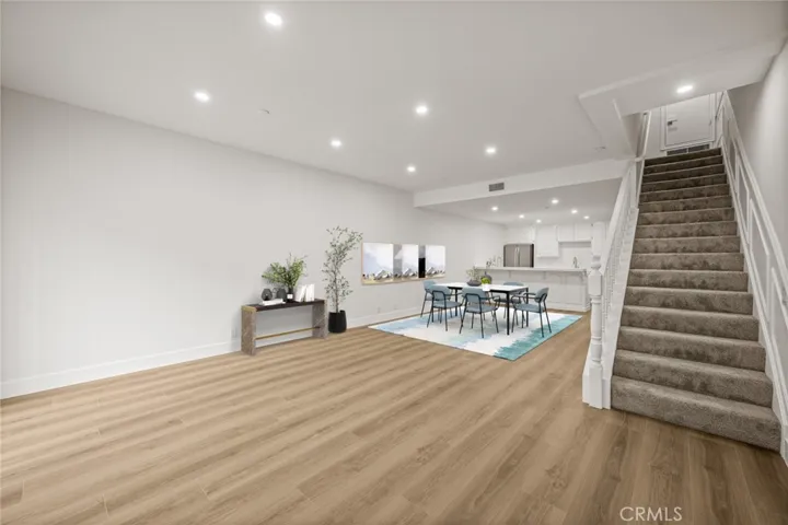 Virtually staged dining area