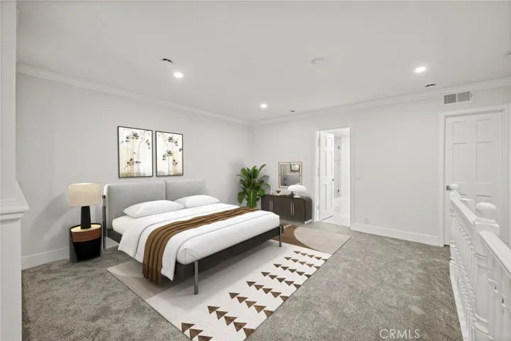 Primary suite virtually staged- Unit B