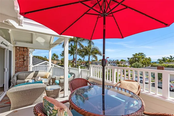 Ocean View off of the upstairs balcony!