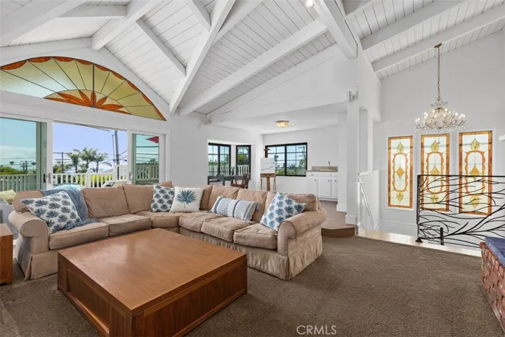 Bonus/den/family room--take a look at those stain glass windows and the vaulted ceilings!