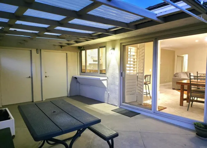 View of Kitchen Looking NE at Dusk