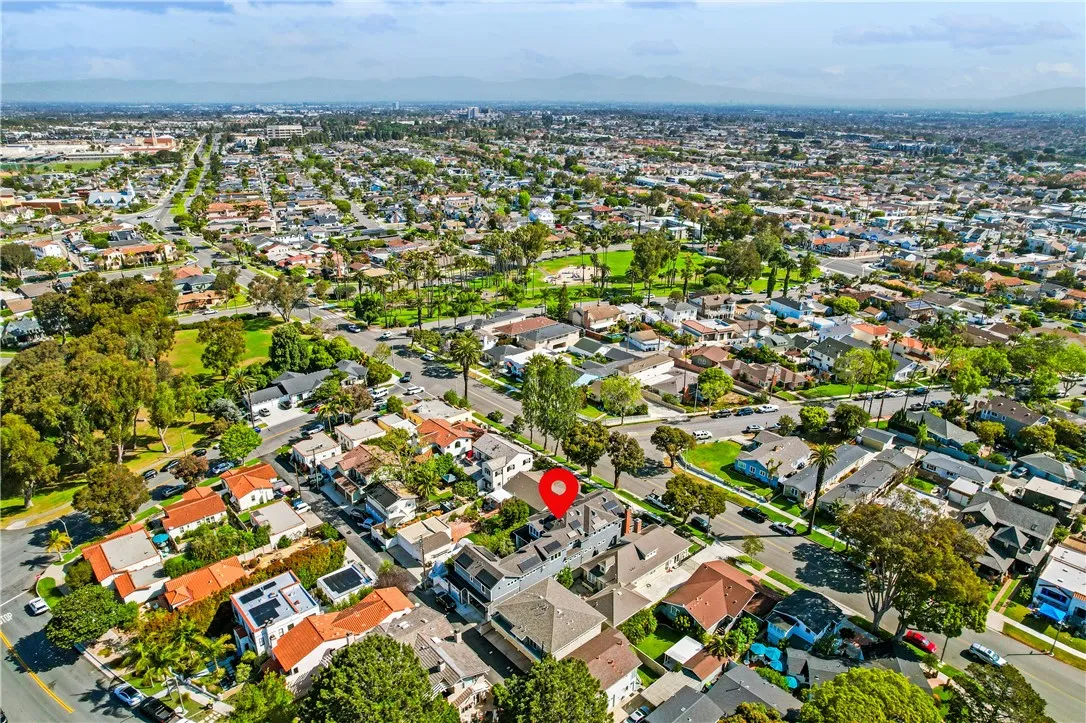 Aerial view looking north