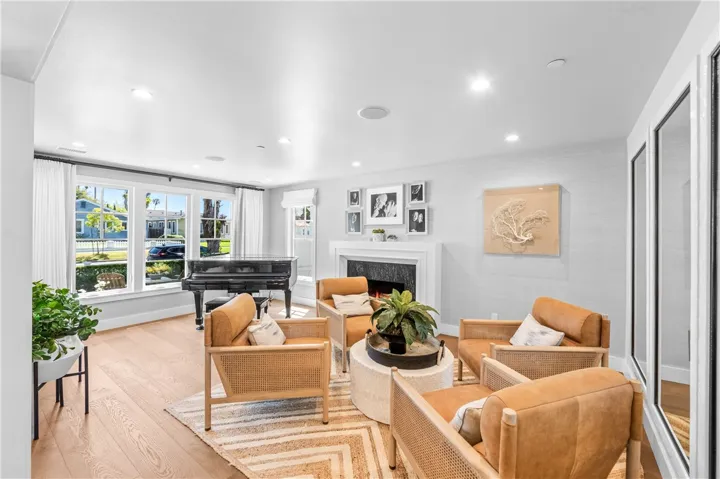 Formal Living room with fireplace
