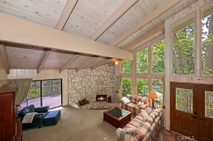photo has been altered from original, fire in fireplace added