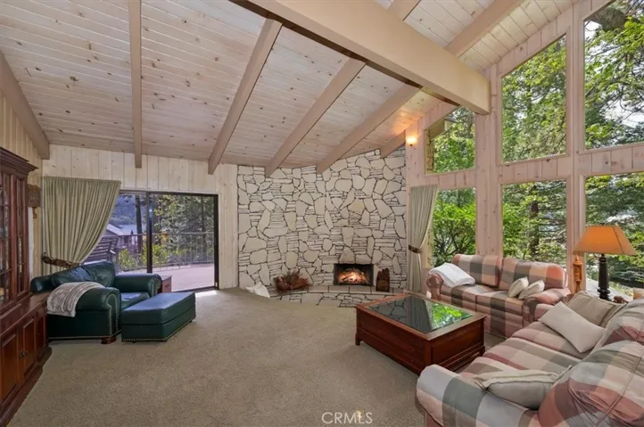 photo has been altered from original, fire in fireplace added
