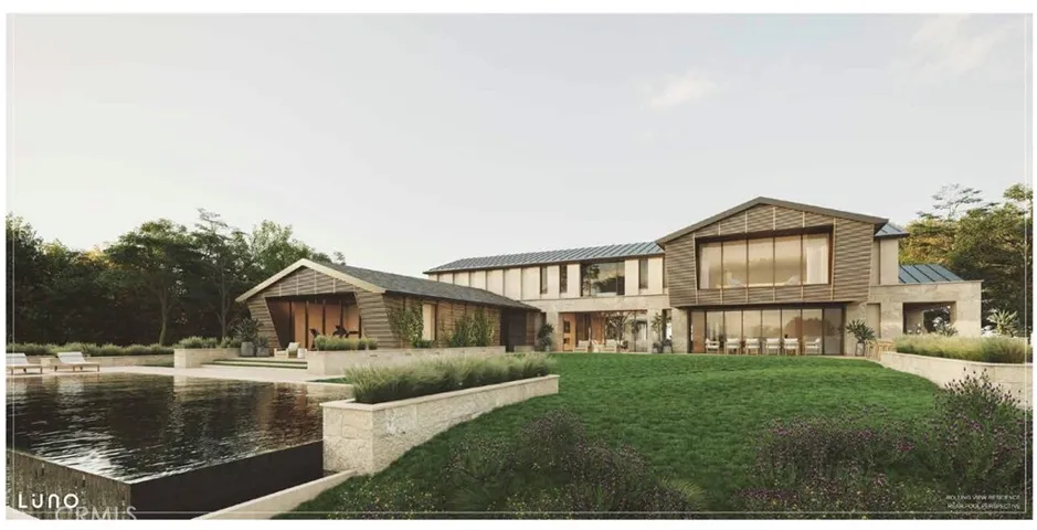 Artist rendering of new home for building site
