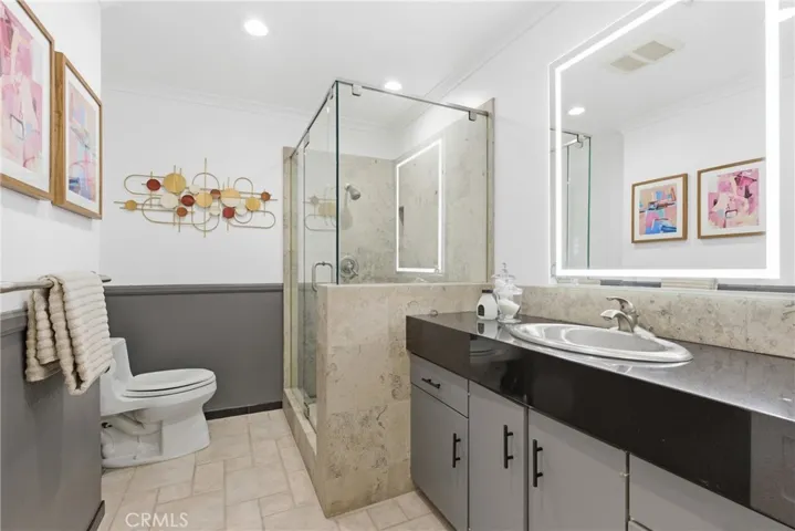3/4 Bath on 1st Level with Bedroom #4