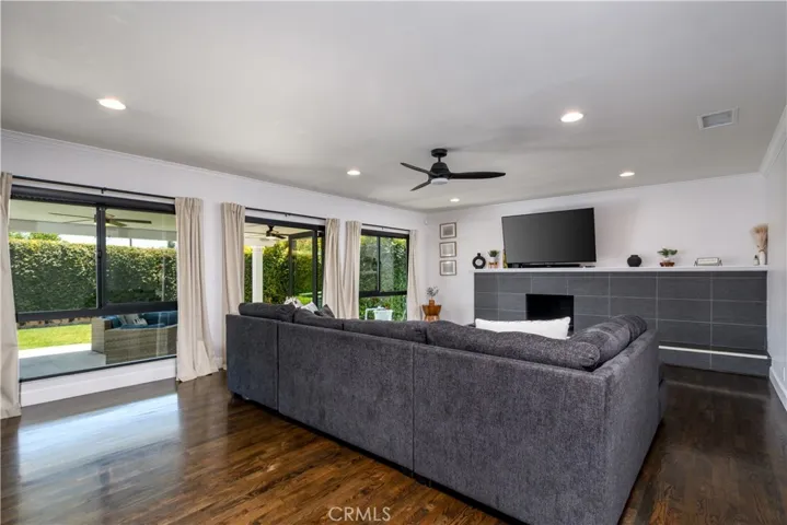 Living Room View 2 with Folding Exterior Windows