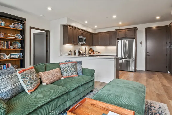 Living room and kitchen