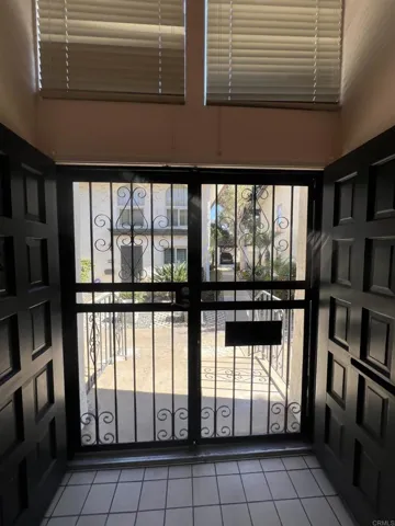 Welcoming double-door entry.