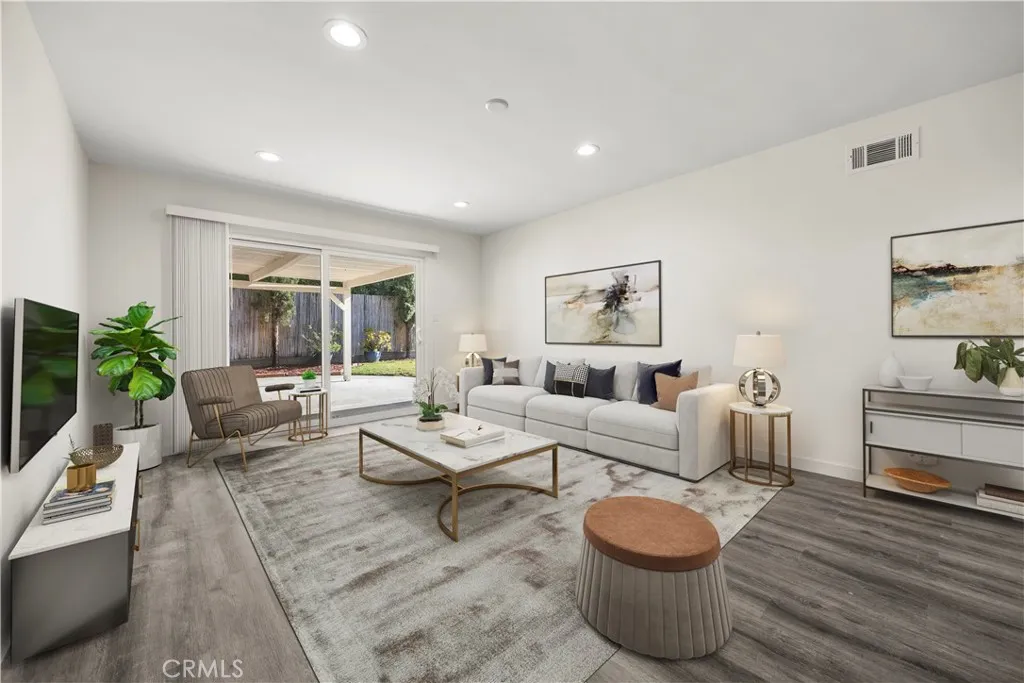digitally staged family room