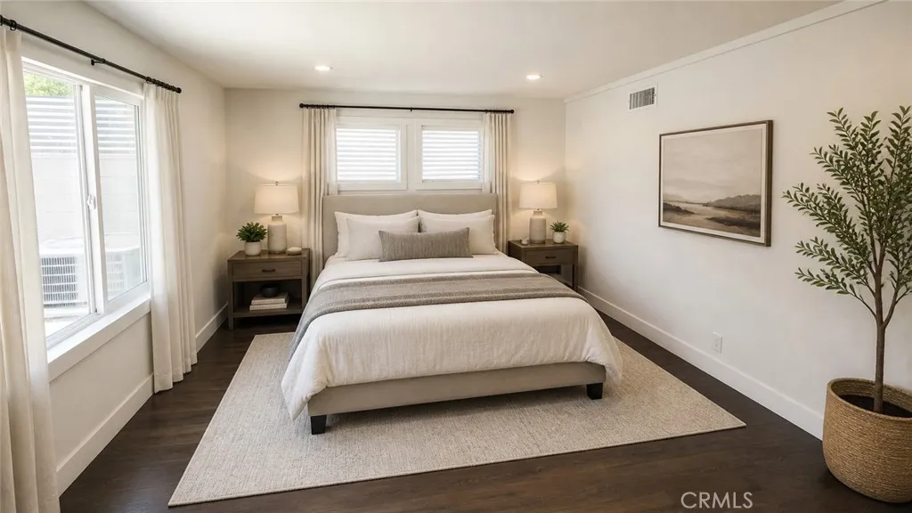 Virtually staged bedroom 4