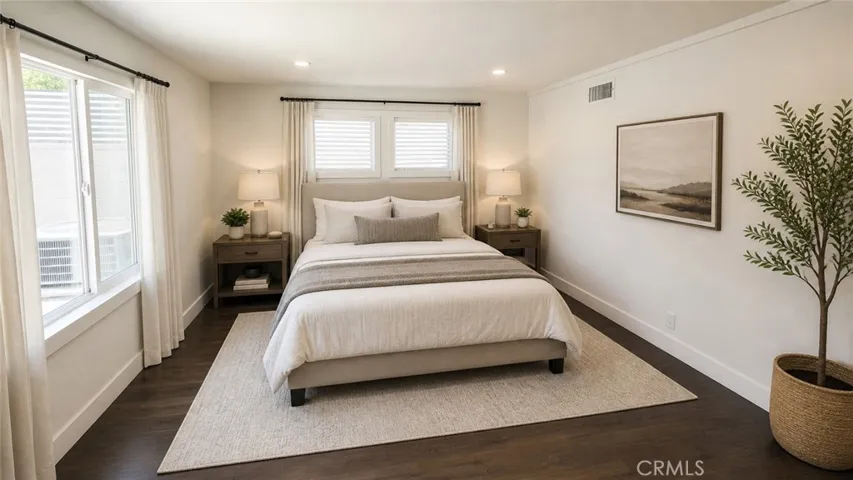 Virtually staged bedroom 4