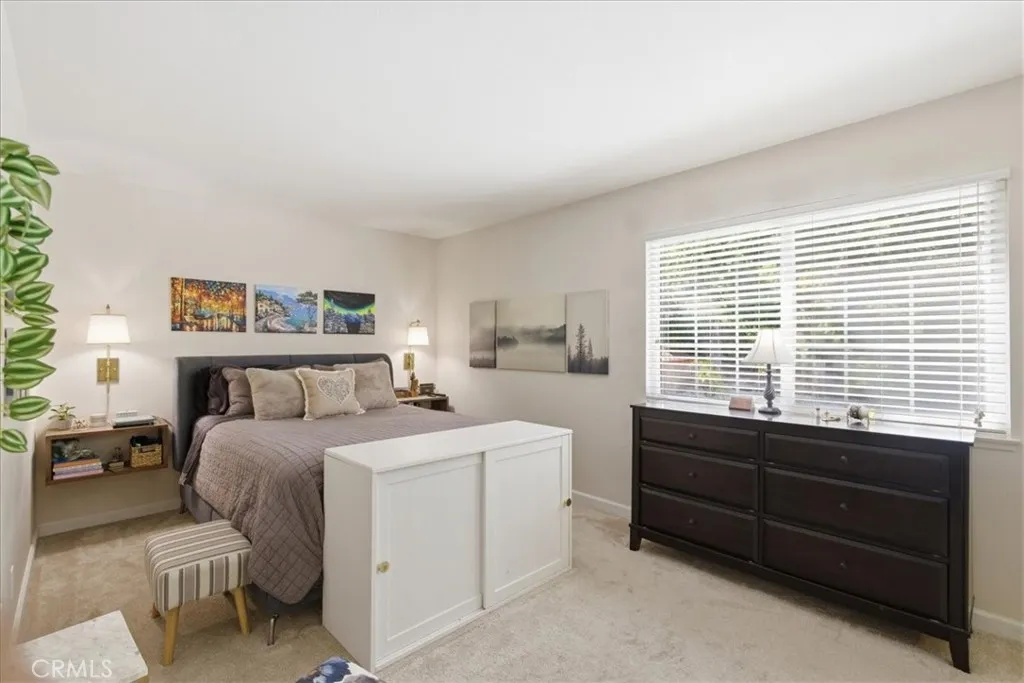 Overlooking pool area bedroom