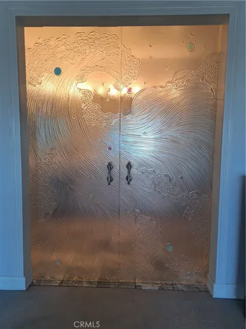 Custom designed artisan sliding glass doors