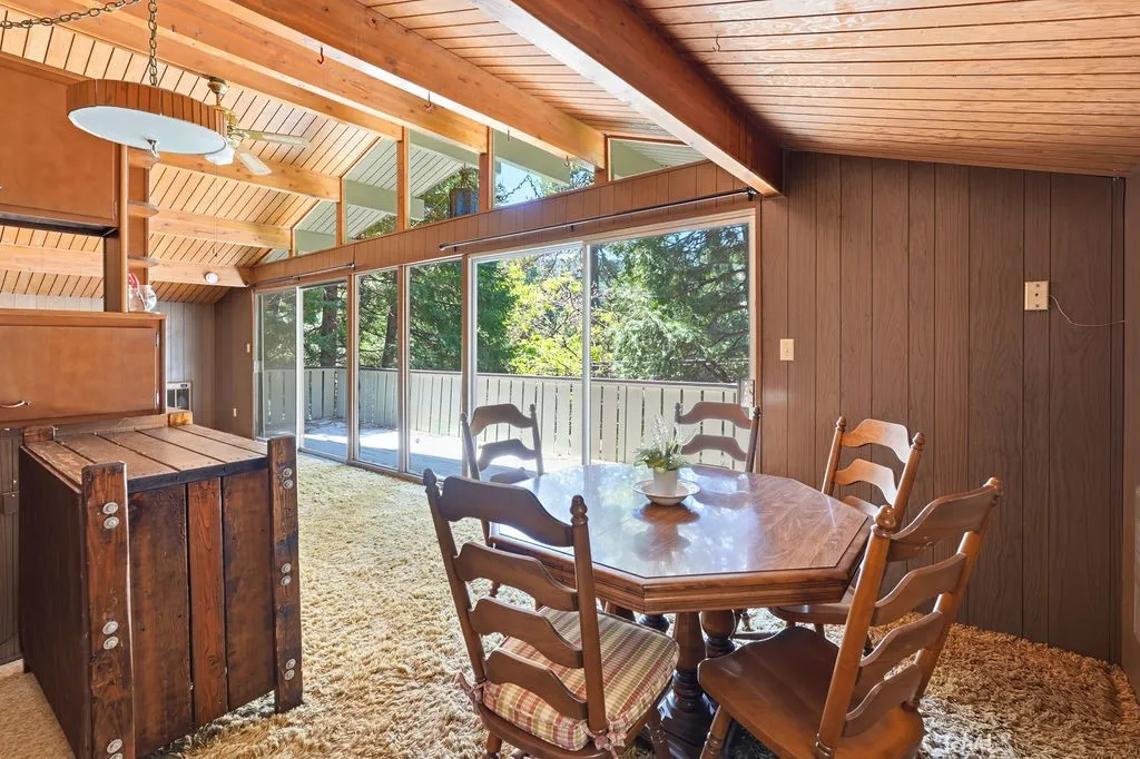Dining room with deck Dining room with deck