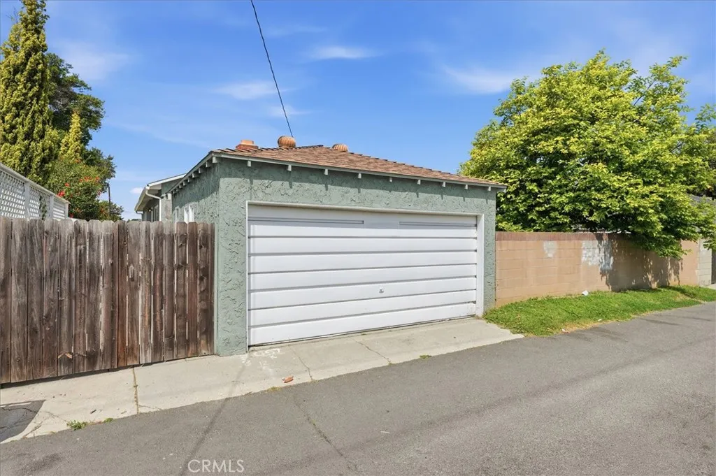 2 car garage from alley
