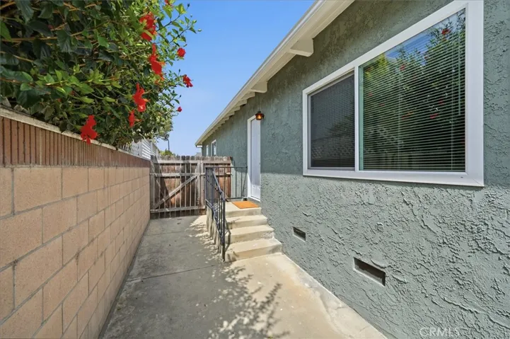 Back yard side entrance