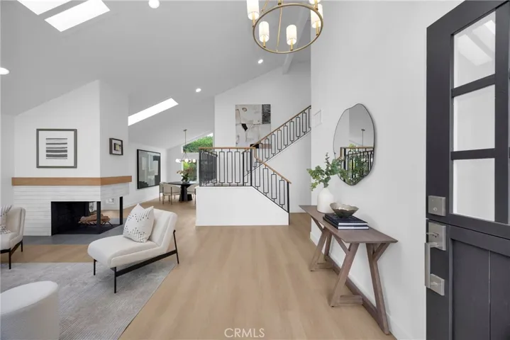 Vaulted ceilings with skylights