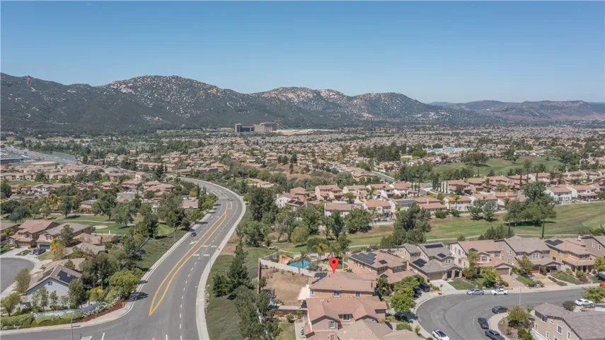 Aerial shot demonstrating proximity to Pechanga Resort & Casino off in the background...