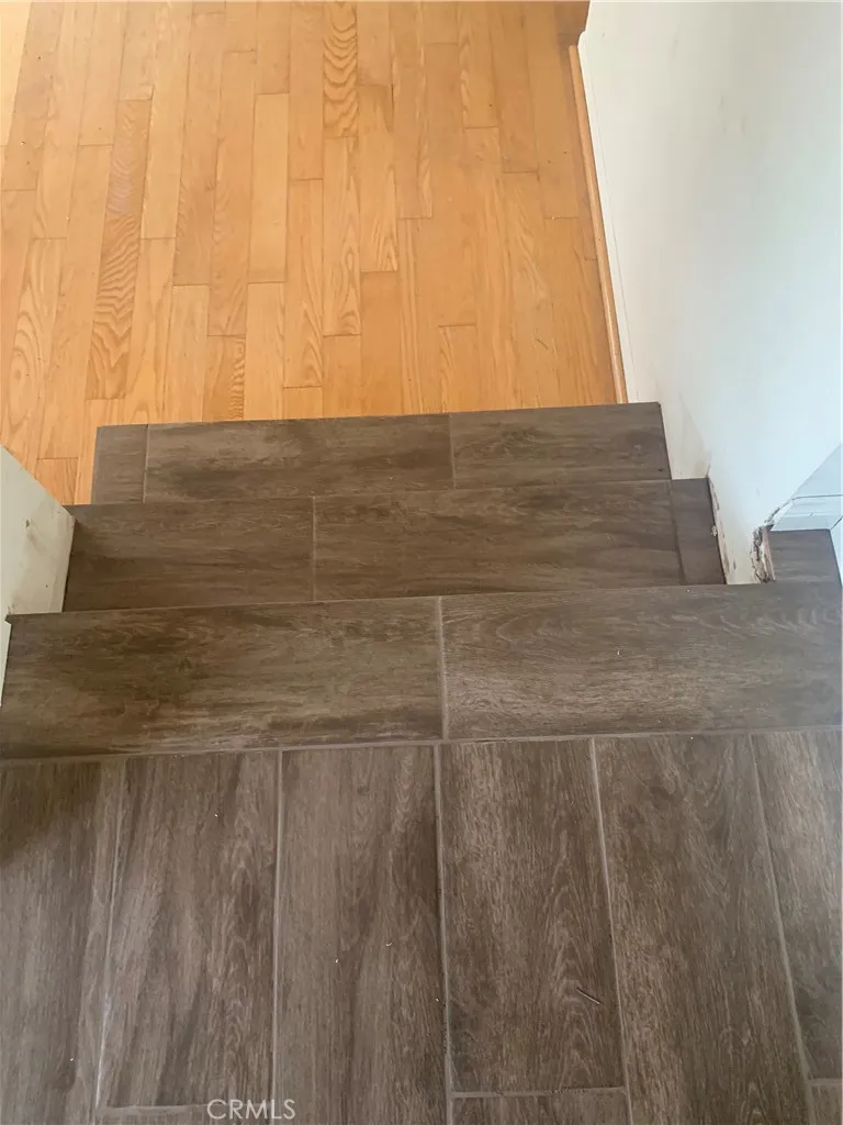 Tile in kitchen that looks like wood