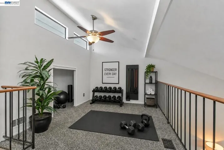 Versatile loft—ideal for a home office, lounge, workout room, or additional living space.
